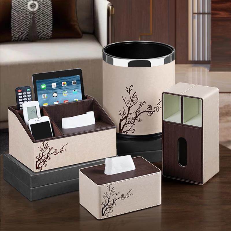 新中式纸巾盒家用客厅轻奢高档多功能桌面茶几遥控器收纳盒抽纸