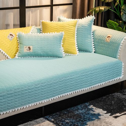 沙发垫四季通用布艺防滑坐垫子简约I现代皮沙发套罩巾田园狄瑄