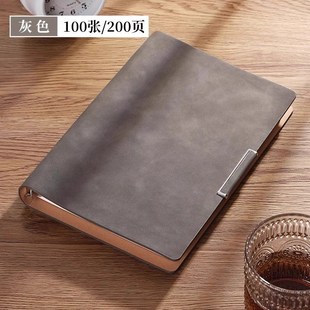定制高档笔记本加厚羊巴皮商务办公记事本会议记录本可V印公司log