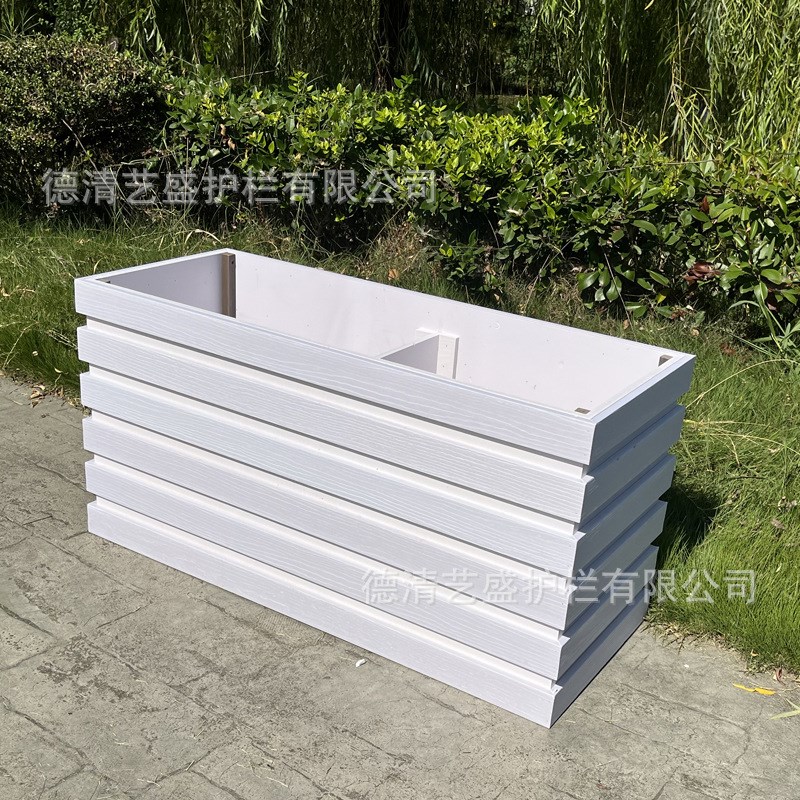 简约花箱a市政户外花箱pvc防晒防火种植箱道路隔断庭院塑料花盆