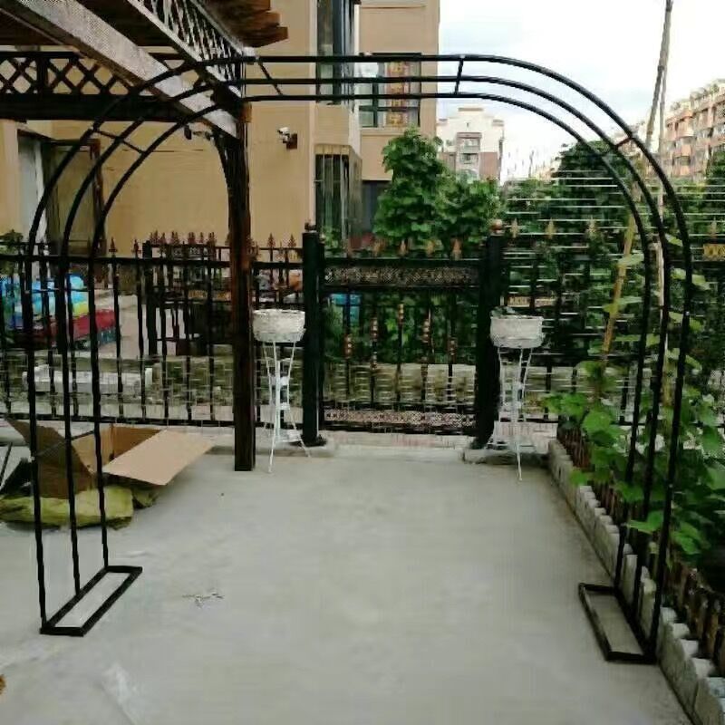 铁艺拱门花支f架花架铁线莲户外蔷薇爬藤月季花丝瓜架庭院架葡萄