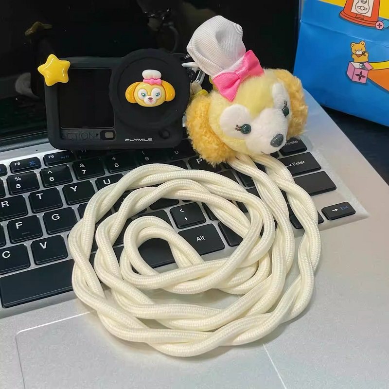 网红毛绒饼饼适用大疆action6/5pro/4/3运动相机保护套硅胶挂绳女,3C数码配件,运动相机保护套/壳,淘宝优惠券,粉丝福利购,淘宝优惠卷