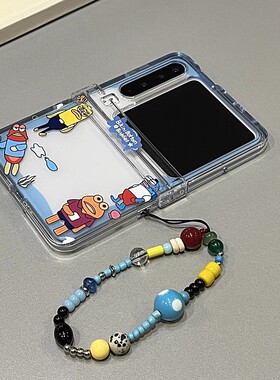 新款蓝色小丑鱼适用华为pocket2折叠屏手机壳pura x小米mixflip三星zflip6手链OPPOfindn3flip创意荣耀vivo女