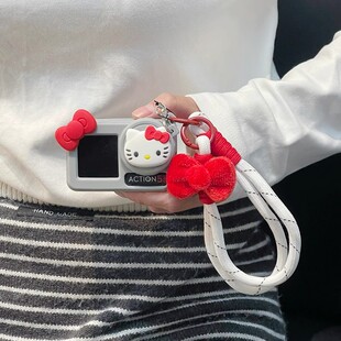 网红凯蒂猫适用大疆action6/5pro/4/3运动相机保护套硅胶配件手绳