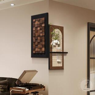 意大利Normcore水培绿色植物餐厅角落装饰画彷古风格客厅沙发背景