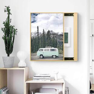 自然の馈赠北欧电表箱装饰画弱电箱挂画可推拉遮挡箱小清新竖版