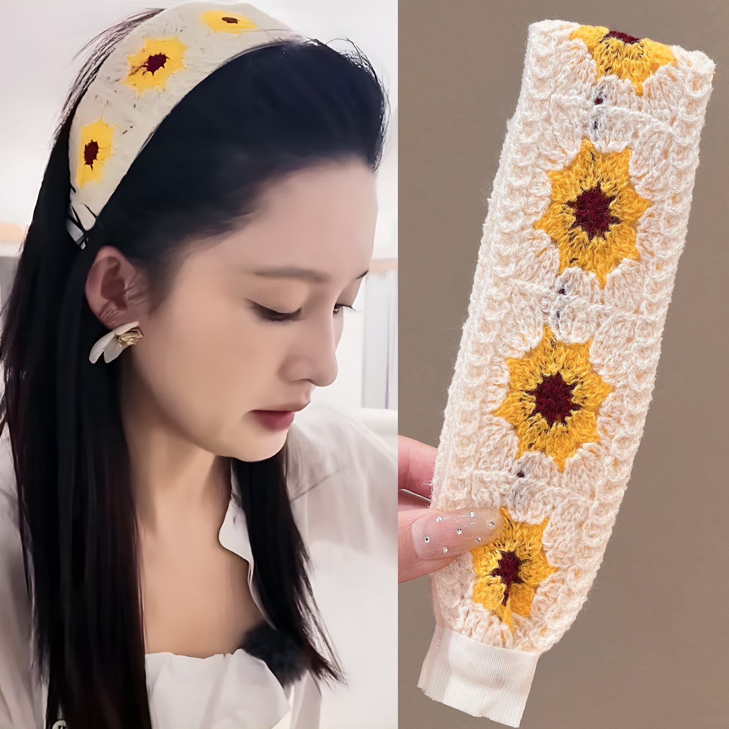 李沁同款魔术贴洗脸专用发箍女款束发带刘海贴碎发神器粘粘贴发饰