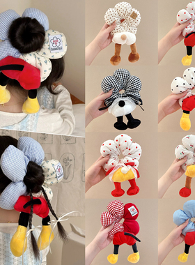 卡通米奇屁股大肠发圈女儿童米奇头花头饰2025新款丸子头扎发发绳