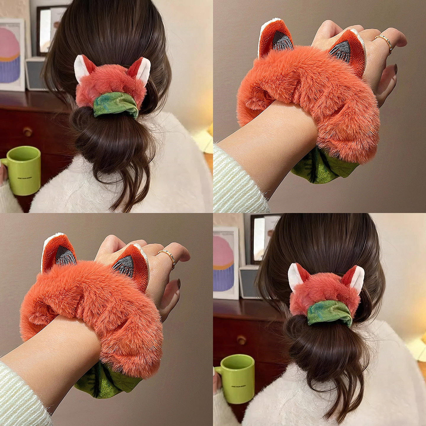 疯狂动物城朱迪尼克同款发圈女2025新款高级感头绳皮筋大肠圈发饰