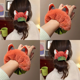 疯狂动物城朱迪尼克同款 高级感头绳皮筋大肠圈发饰 发圈女2025新款