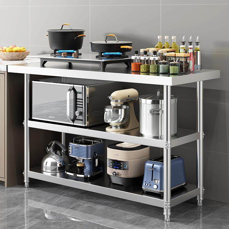 拆装平面不锈钢工作台饭店三层厨房操作台工作桌烧饭炒菜切菜灶台,厨房/烹饪用具,厨房置物架/置物柜/角架,淘宝优惠券,粉丝福利购,淘宝优惠卷