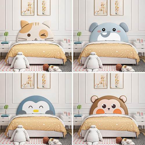 榻榻米床头靠垫软包男女孩儿童房床头无床头卡通可爱防撞头靠背板