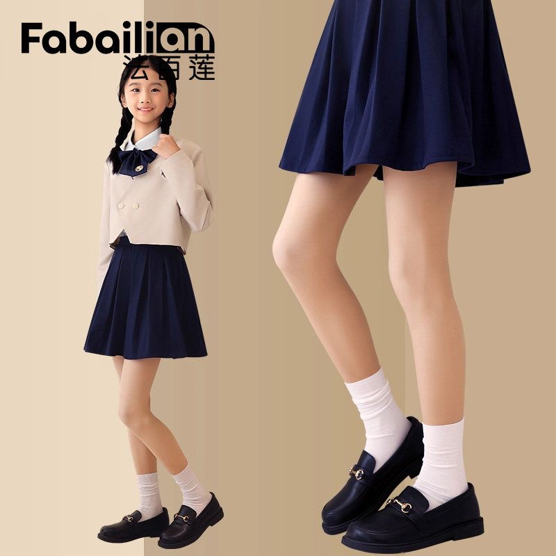 女童光腿神器秋冬款加绒加厚儿童黑色肤色肉色水光袜打底连裤袜新