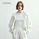 LE.SHERO日系简约防晒衣亚麻薄外套女春夏季 2025新款 宽松连帽上衣