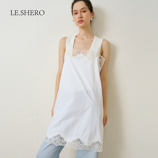 LE.SHERO 花边刺绣吊带连衣裙简约百搭叠穿设计感裙子 胶囊系列