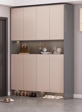 实木入户高柜多层超大鞋柜大容量门口储物一体室内可定制做包安装