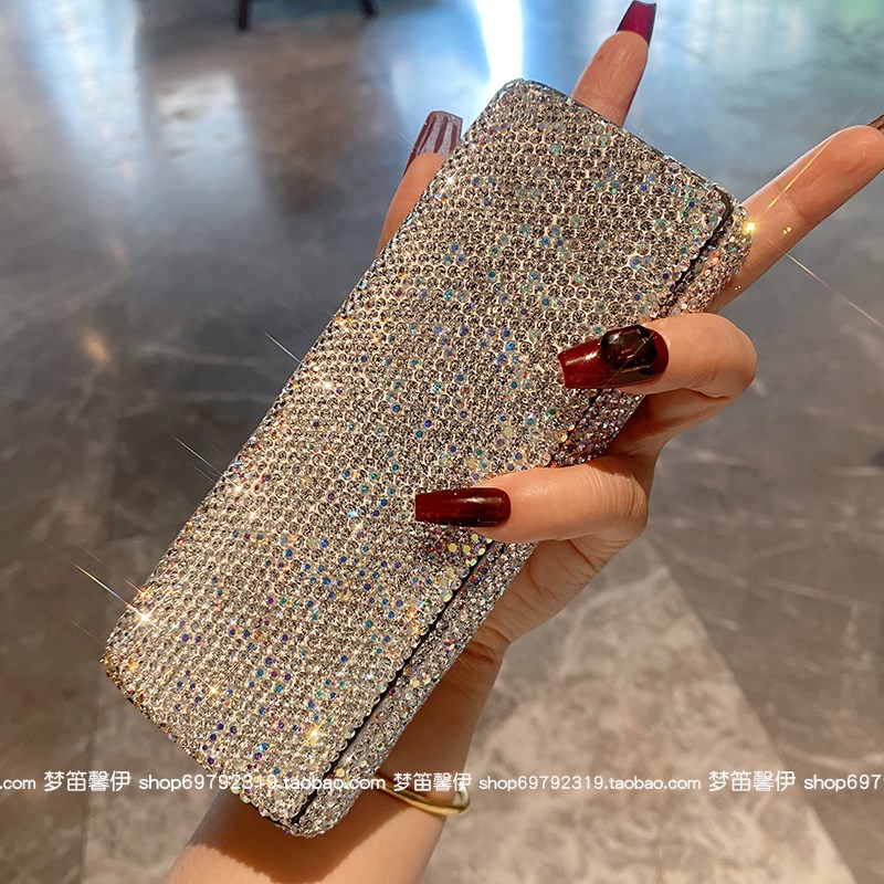 2024镶钻时h尚便携车载眼镜盒新款太阳墨镜眼睛盒子级感女款眼镜