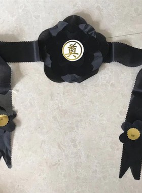 遗像框老人相框黑色12寸A4摆台挂墙遗照照片相Y框遗像花黑花