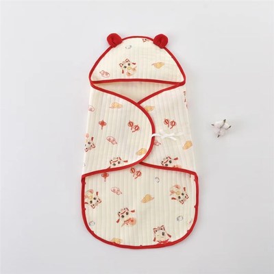 新生儿保暖襁褓包春秋季防惊A跳蝴蝶抱被纯棉产房夹棉睡袋