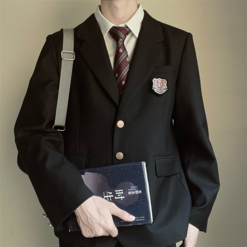【野池高西服】以神之名|DK制服外套日系休闲百搭U三粒扣男学院风