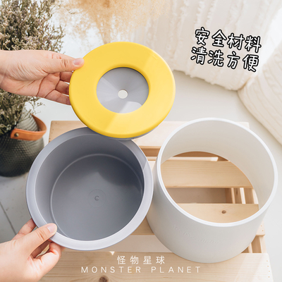 韩国Yogi狗狗碗不湿嘴水碗宠物饮水器浮力漂浮水盆喝.水器防打翻