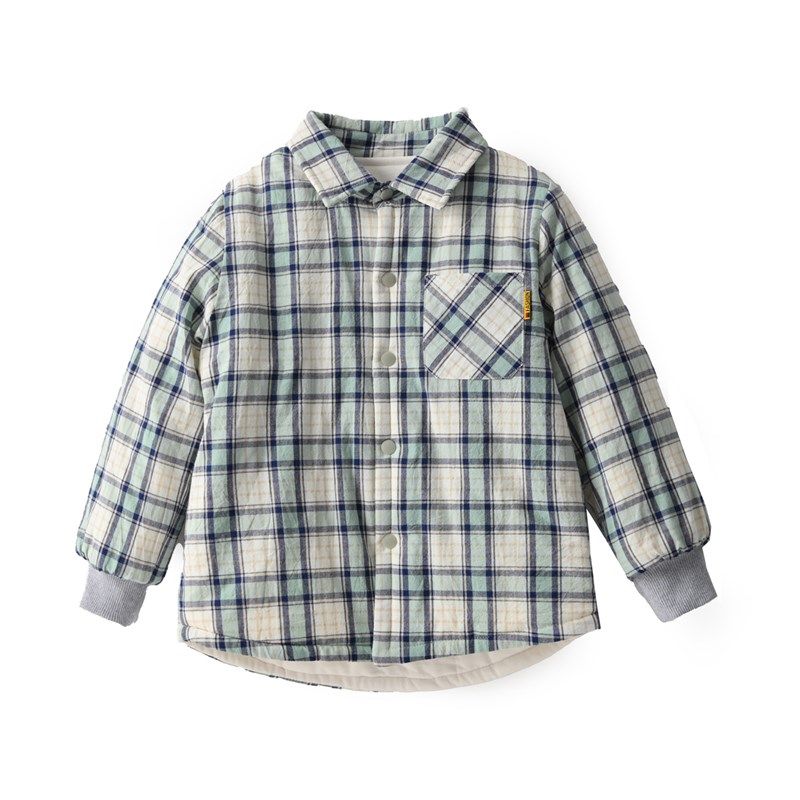 校服神器 儿童夹棉小棉袄 男童女A童翻领保暖衬衫衬衣 中大童 冬