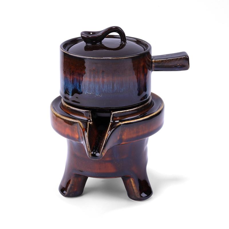 懒人茶具半自动套装功夫泡茶器防烫家用石磨茶壶茶杯茶海单壶单杯