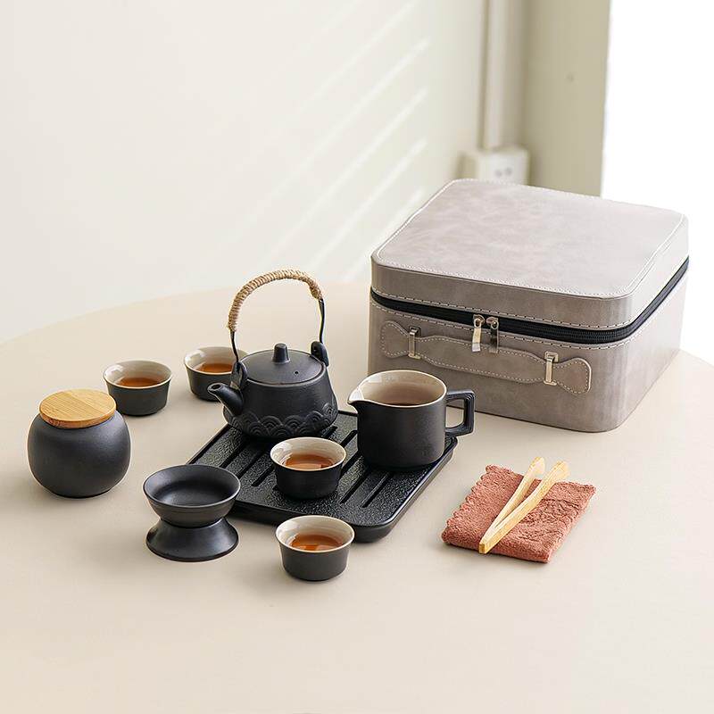 旅行功夫茶具可携式套装泡茶户外旅游露营喝茶装备小套茶杯礼定制