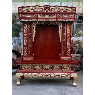 实木佛龛供桌寺庙佛堂财神爷供奉桌祖先神龛宗氏祠堂贡品桌台定制