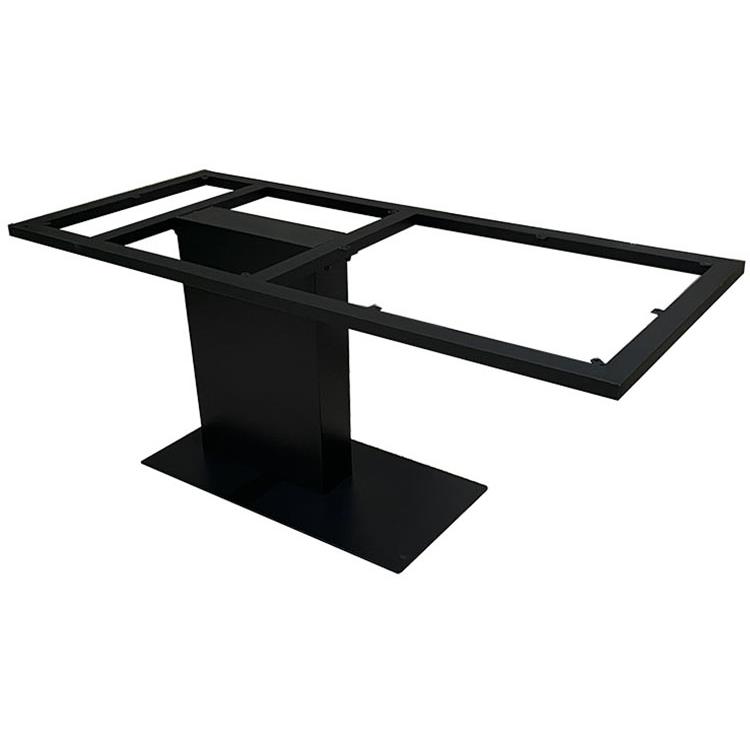 岩板桌脚轻奢金属大板支架实心钢板岛台餐桌腿办公桌子腿定制桌架