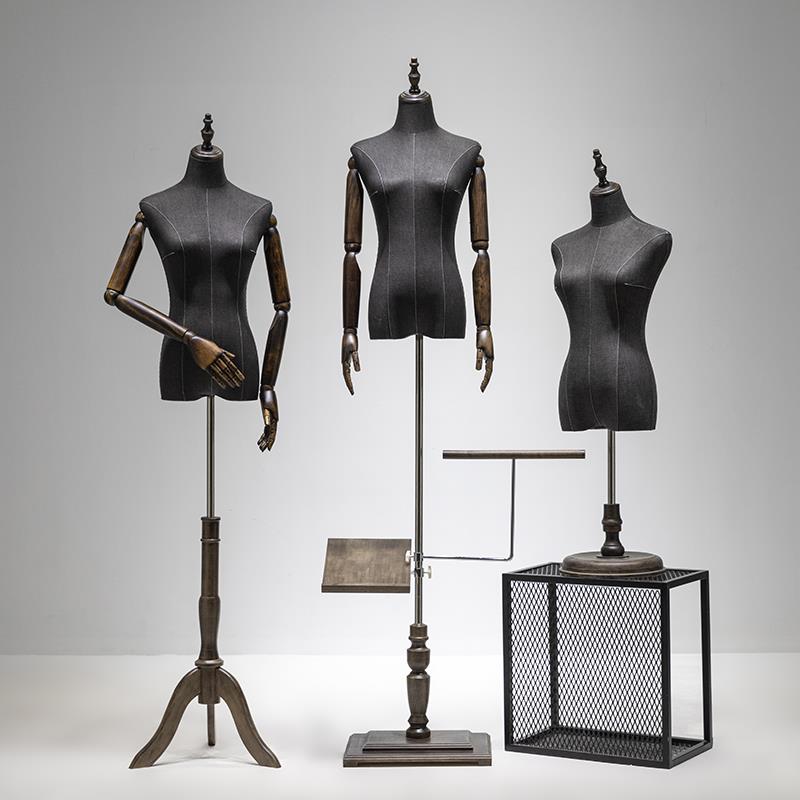 服装店模特道具女半身人台西服定制店橱窗展示架人体婚纱模特道具