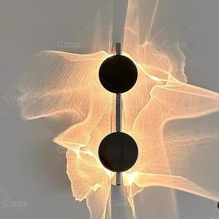 摩登设计师创意波纹光影壁灯中古客厅墙角氛围灯卧室轻奢艺术灯