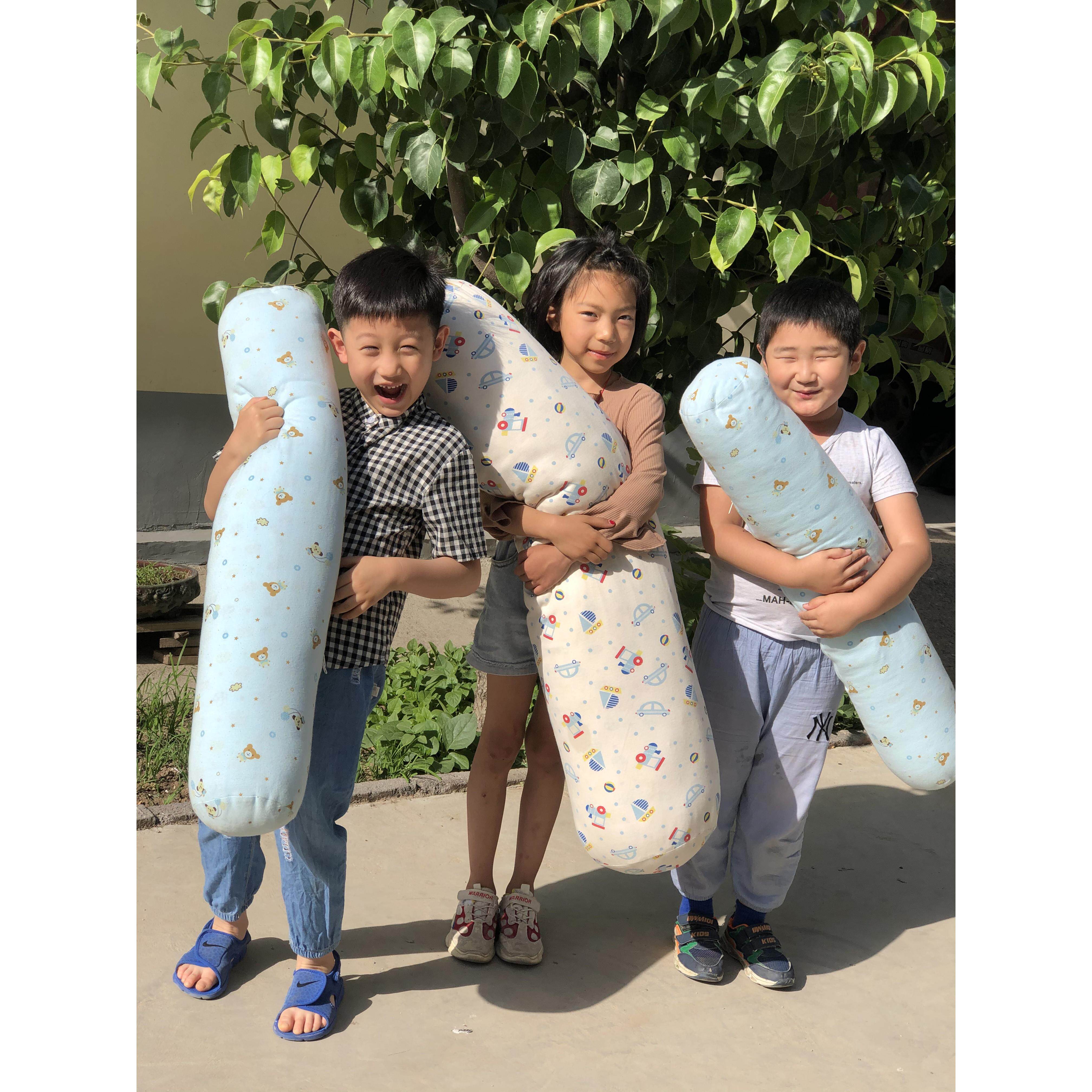 卡通长条抱枕女生睡觉夹腿侧睡枕头孕妇床上圆柱抱枕儿童款可拆洗