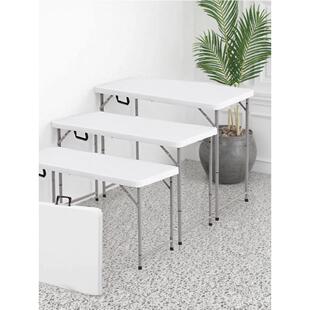 升降折叠桌户外可折叠桌子摆摊高90夜市塑料长桌家用餐桌简易