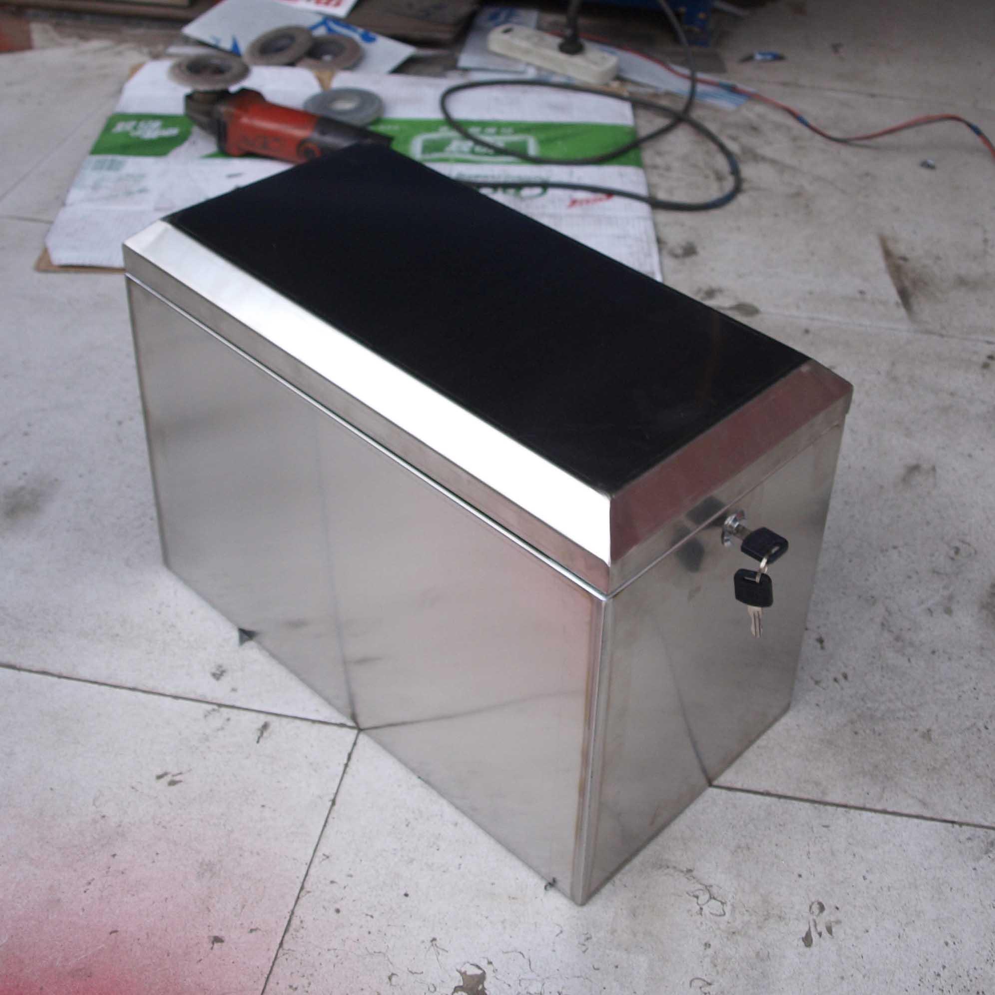 25边箱摩托车尾箱201不锈钢箱电动车后备箱户外收纳工具箱防雨