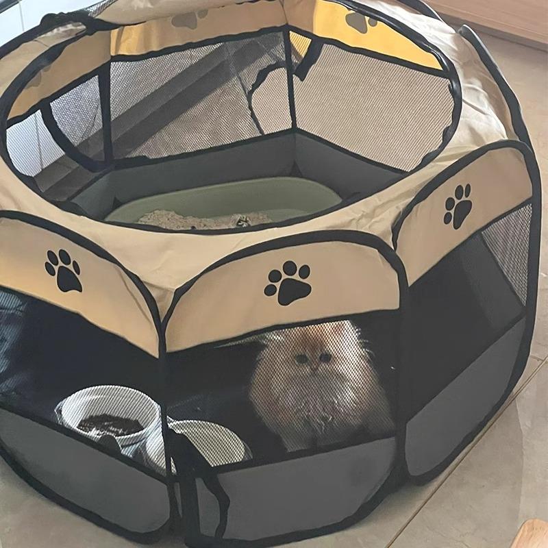宠物栅栏室内家用防护栏猫窝封闭式产房生产箱折叠式狗狗帐篷大型
