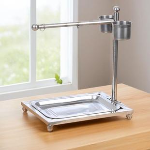 鹦鹉站架不锈钢金属桌面灰机和尚小太阳凯克站杆小中大型号鸟笼架