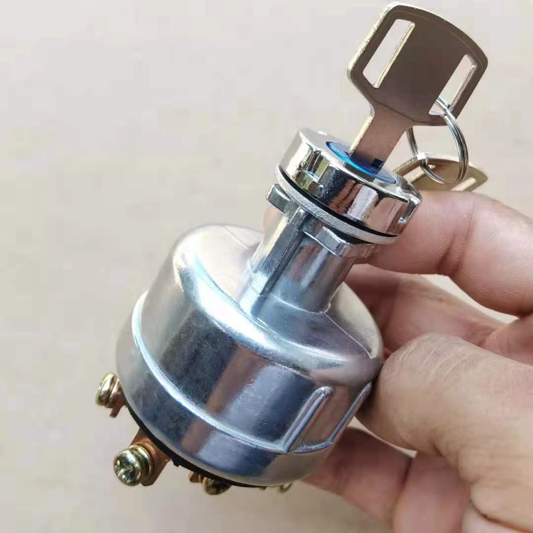 工程车点火开关起动锁预热启动钥匙挖掘机铲叉车吊车拖拉机JK418