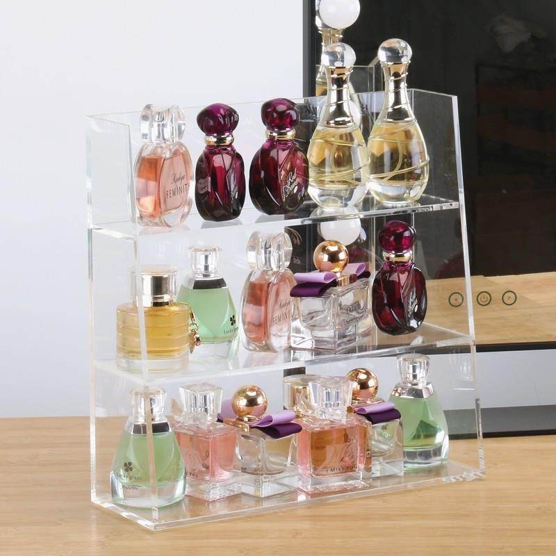 化妆品收纳盒亚克力镜柜分层置物架窄多层浴室梳妆台香水桌面整理