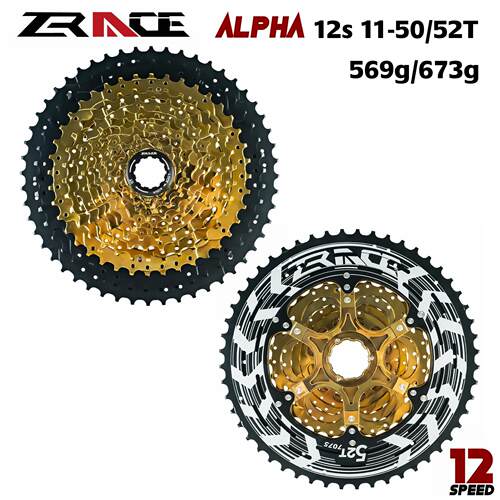 ZRACE Alpha 轻量化12速 山地车自行车飞轮 11-50T / 11-52T 金色
