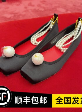 LE FAME/拉飞姆2025夏季新百搭时尚珍珠装饰芭蕾单鞋LF25X11CA365