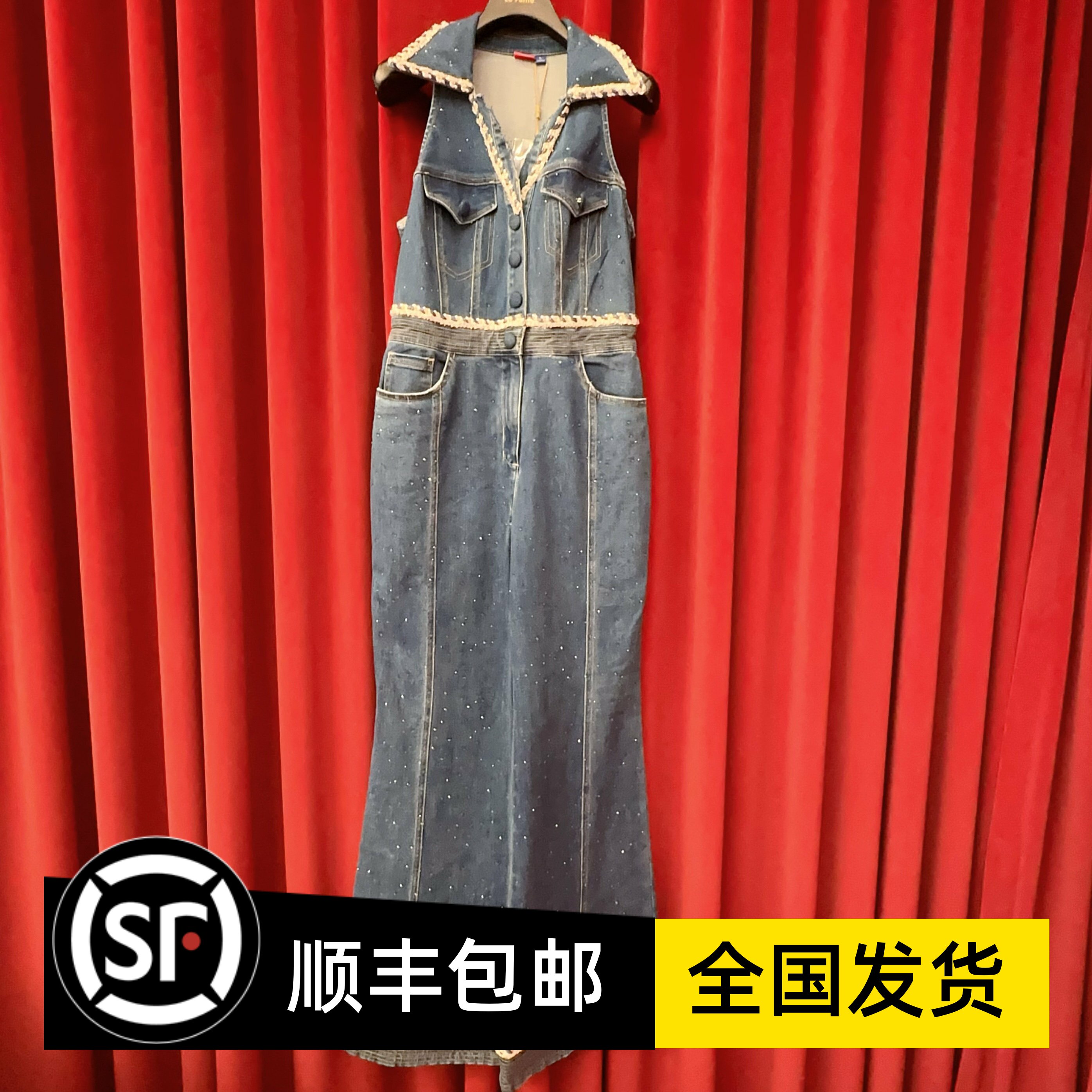 Le fame拉飞姆专柜正品2024夏牛仔连体裤LF24X61NL165——2895图片