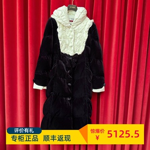Le fame拉飞姆国内专柜代购 25 冬裱花丝绒羽绒服 LF25D41DC156
