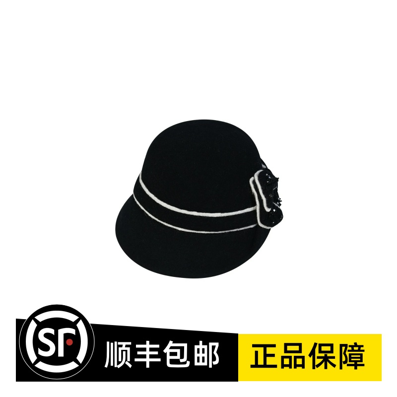 Le fame拉飞姆国内专柜代购 25 冬蝴蝶结卷边帽 LF25D41RR205