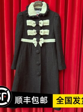 Le fame拉飞姆国内专柜代购 25 冬黑白撞色毛呢大衣LF25D41SY166