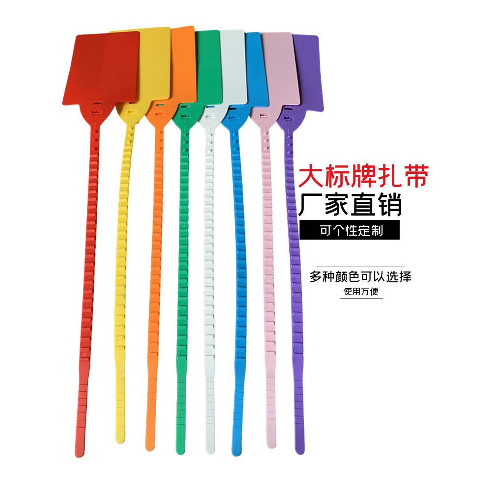 塑料标签牌扎带物流快递挂签塑料封条记号园林苗木号树锁扣标识牌