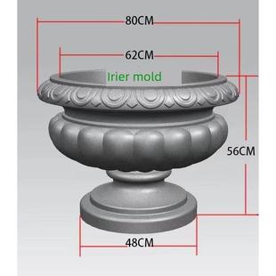 水泥花盆模具罗马柱阳台别墅护栏圆形围栏装饰品建筑模型模板欧式