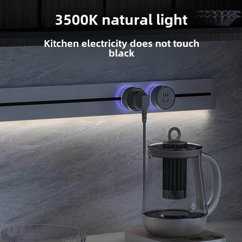 坐鹿可移动轨道插座厨房特殊餐具柜嵌入式岛滑轨插头带光无线插头,电子/电工,轨道插座,淘宝优惠券,粉丝福利购,淘宝优惠卷