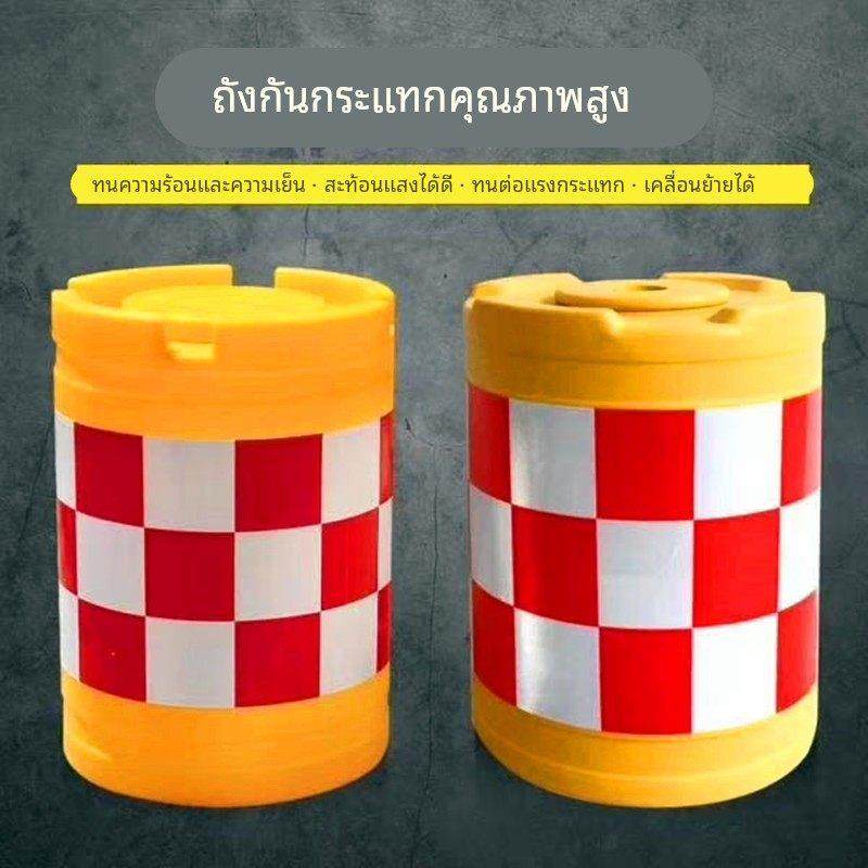 河南600*800吹塑防撞桶三孔水马圆形反光桶吹塑防撞沙桶厂家直销