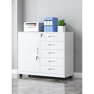 办公矮柜铁皮文件柜桌下资料柜打印机抽屉带锁储物柜小工具活动柜